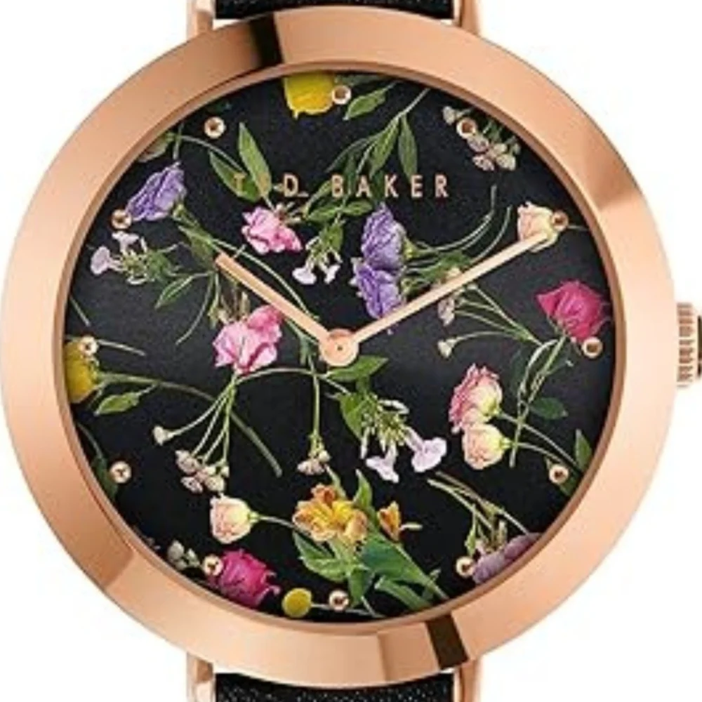Ted Baker Rose Gold Floral Watch - Picture 1 of 6